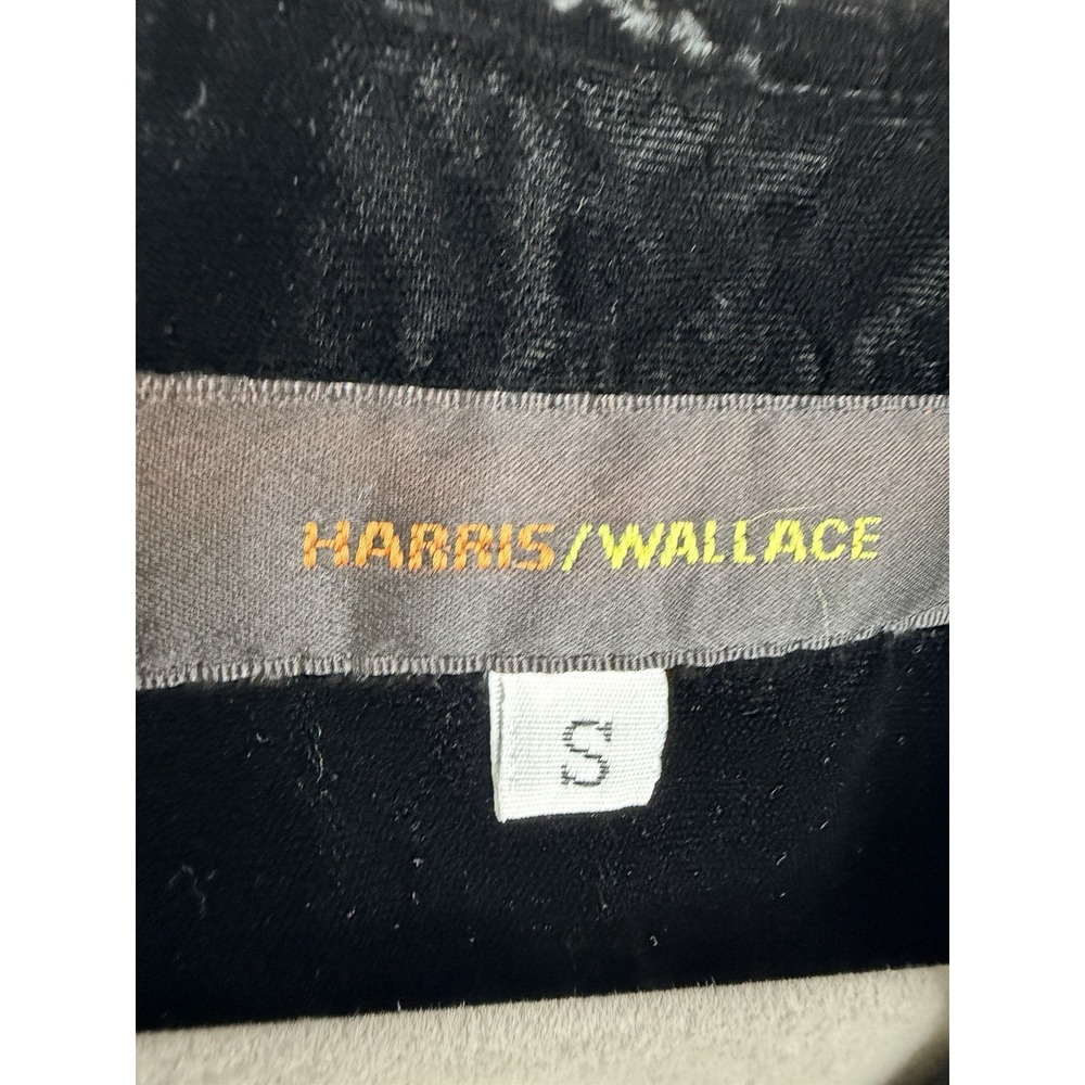 Harris Wallace‎ Velvet Vest Sleeveless Black Button Front Sz S Whimsigoth Vtg - Picture 6 of 8